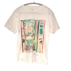 Henri Matisse Art Print Graphic Tee White Short Sleeve Cotton Size S P